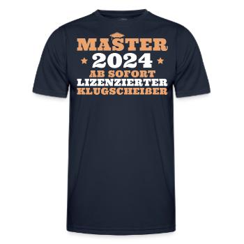 Master Abschluss 2024 Masterprüfung - Männer Funktions-T-Shirt - Navy - Vorne - AI Model Male 178 dark (178cm)