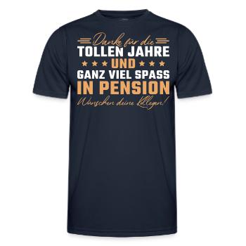 Pension Glückwunsch Arbeitskollege Pensionär - Männer Funktions-T-Shirt - Navy - Vorne - AI Model Male 178 dark (178cm)