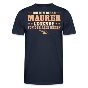 Maurer Legende Handwerker Maurermeister - Männer Funktions-T-Shirt - Navy - Vorne - AI Model Male 178 dark (178cm)