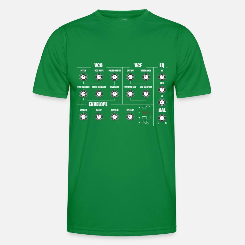 Synthesizer Tonstudio Waveform Synthese Elektro Männer Funktions-T-Shirt