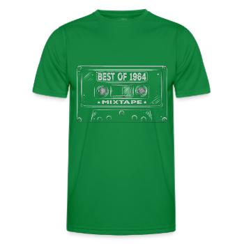 1964 Birthday Mixtape Cassette Retro - T-shirt sport Homme - vert - Devant - AI Model Male 178 dark (178cm)
