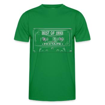 1993 Birthday Mixtape Cassette Retro - T-shirt sport Homme - vert - Devant - AI Model Male 178 dark (178cm)