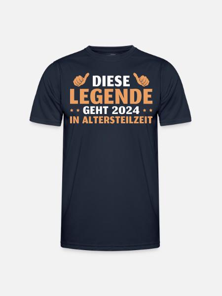 Altersteilzeit 2024 Angehende Rente - Männer Funktions-T-Shirt - Navy