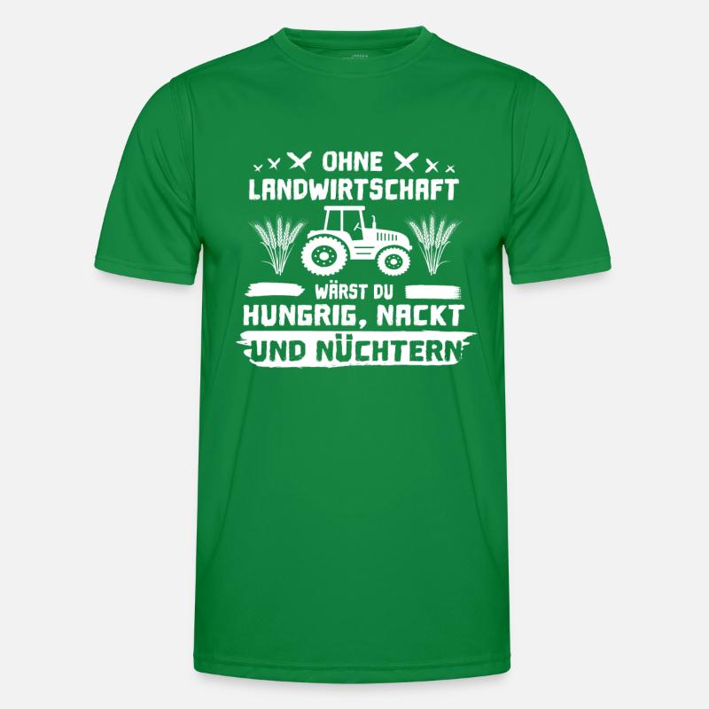 Bauerndemo Landwirtschaft Traktor Demonstration Männer Funktions-T-Shirt