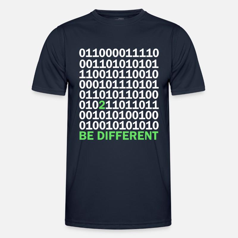 Binary Code Be Different - Men's Functional T-Shirt - navy