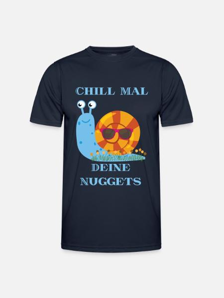 Chill mal deine Nuggets - Männer Funktions-T-Shirt - Navy