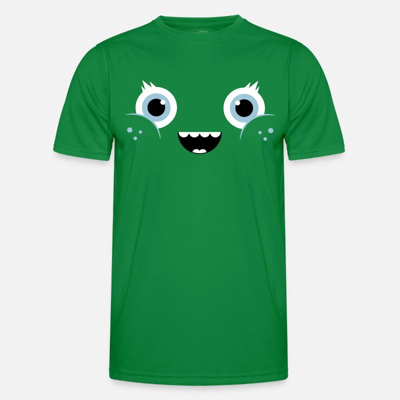 Funny & Cute Kawaii Comic Face / Smiley Männer Funktions-T-Shirt