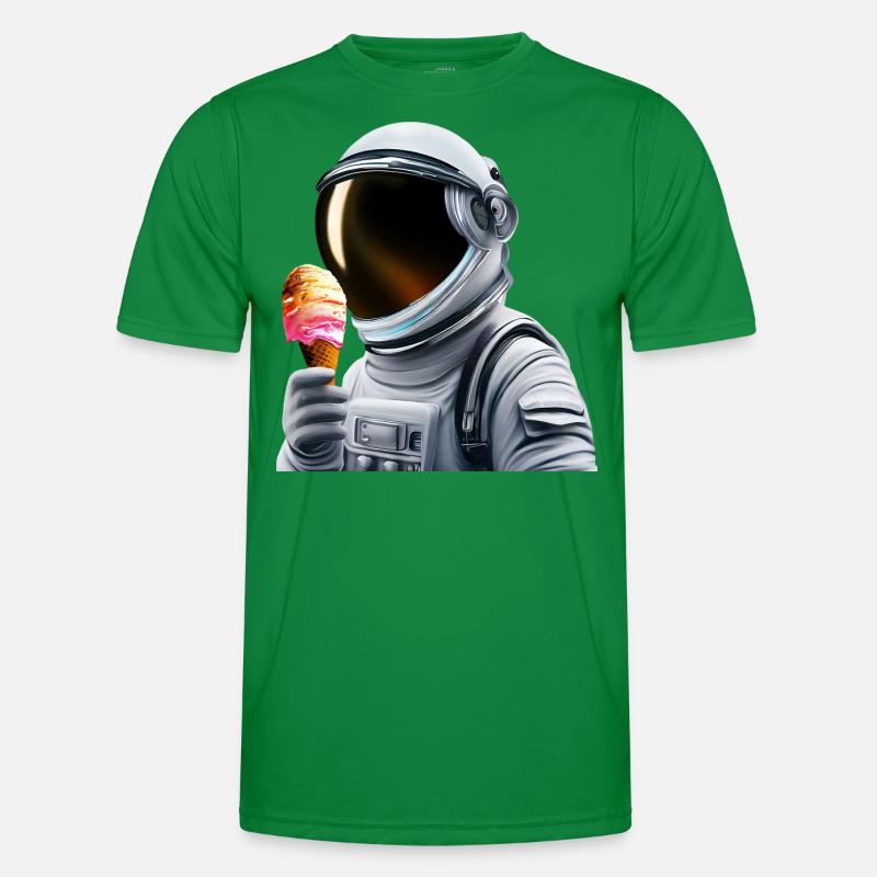 Waffel Eis Astronaut Männer Funktions-T-Shirt