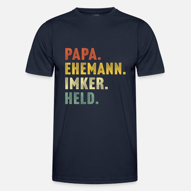 papa ehemann Imker held Männer Funktions-T-Shirt