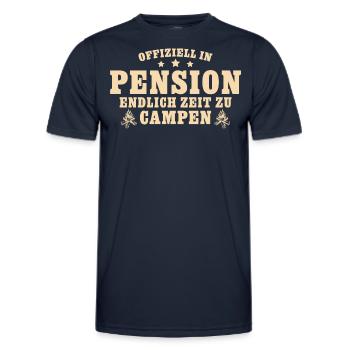 Pension Zeit zu Campen Pensionär - Männer Funktions-T-Shirt - Navy - Vorne - AI Model Male 178 dark (178cm)