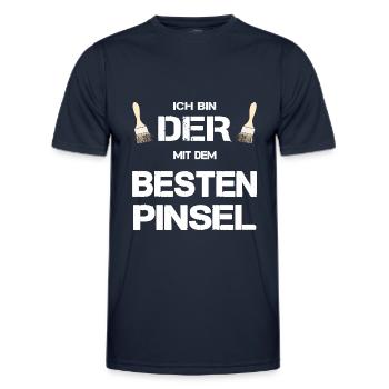 Anstreicher Maler bester Pinsel Geschenk lustig - Männer Funktions-T-Shirt - Navy - Vorne - AI Model Male 178 dark (178cm)