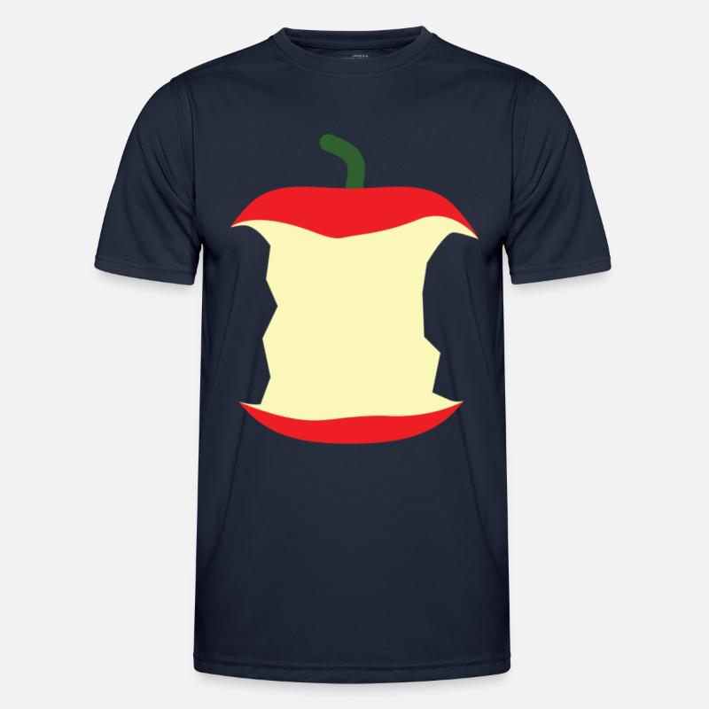 Bitten apple Bitten fruit - Men's Functional T-Shirt - navy
