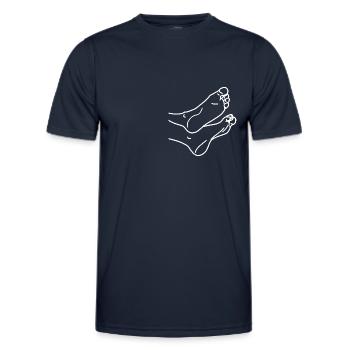 Feet white - Men's Functional T-Shirt - navy - Front - AI Model Male 178 dark (178cm)