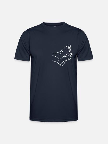 Feet white - Men's Functional T-Shirt - navy