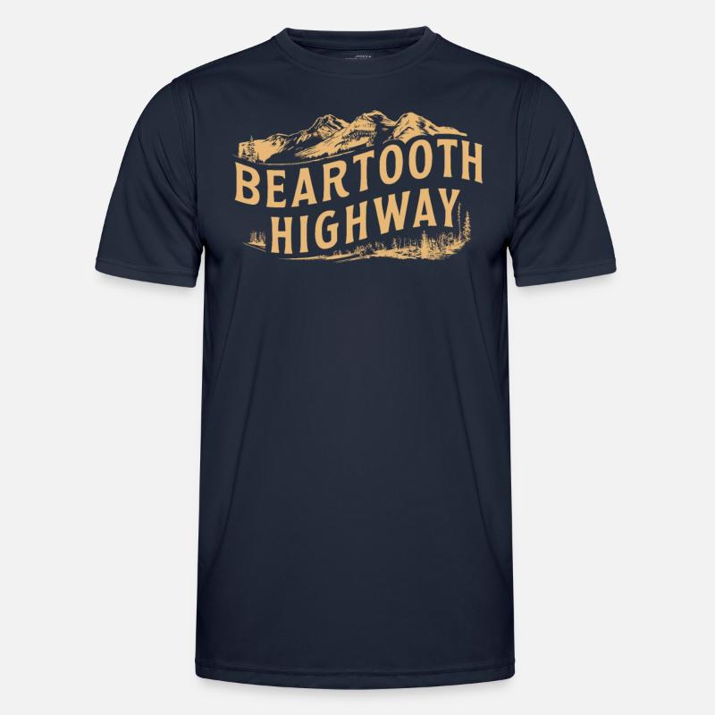 Beartooth Highway Abenteuer Berge - Männer Funktions-T-Shirt - Navy
