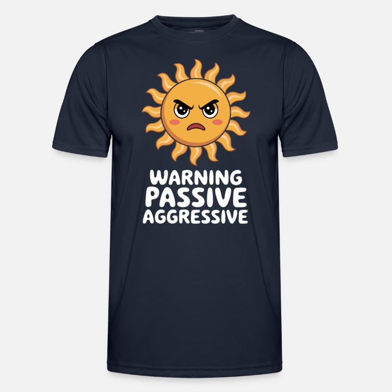 Caution Passive Aggressive Sun - Men's Functional T-Shirt - navy