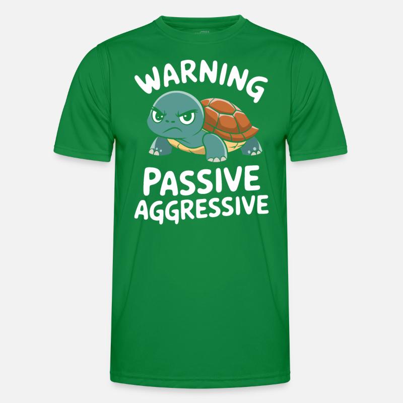 Warning: Passive, Aggressive, Turtle Men's Functional T-Shirt