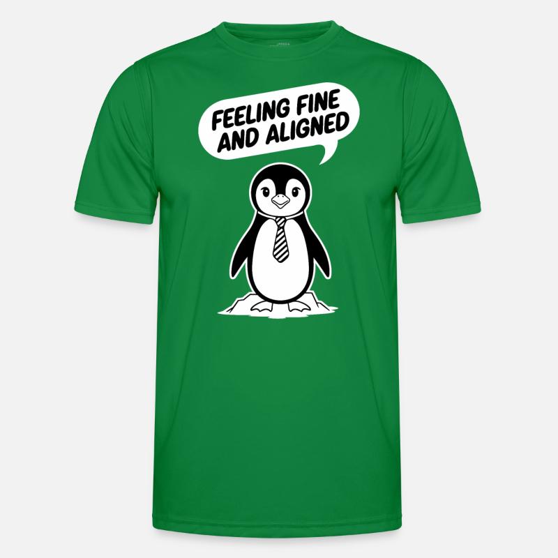 Pingouin avec cravate : se sentir bien et aligné T-shirt sport Homme