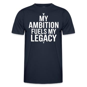 Capricorn zodiac sign: My ambition drives my - Men's Functional T-Shirt - navy - Front - AI Model Male 178 dark (178cm)
