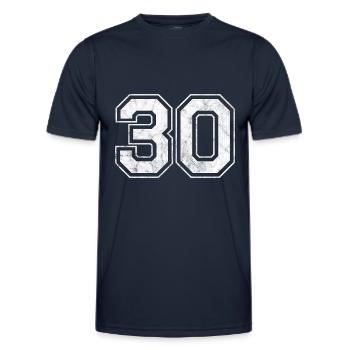 Anzahl 30 - Männer Funktions-T-Shirt - Navy - Vorne - AI Model Male 178 dark (178cm)