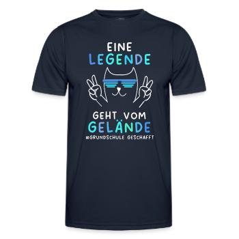 Grundschule Geschafft 2026 Grundschule Abschied - Männer Funktions-T-Shirt - Navy - Vorne - AI Model Male 178 dark (178cm)