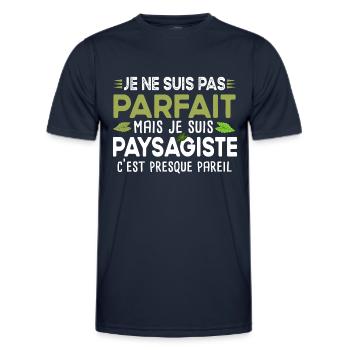 Paysagiste Élagueur Jardin Métier Arbuste Cadeau - T-shirt sport Homme - bleu marine - Devant - AI Model Male 178 dark (178cm)