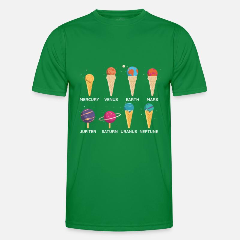 Sonnensystem-Eiscreme Männer Funktions-T-Shirt