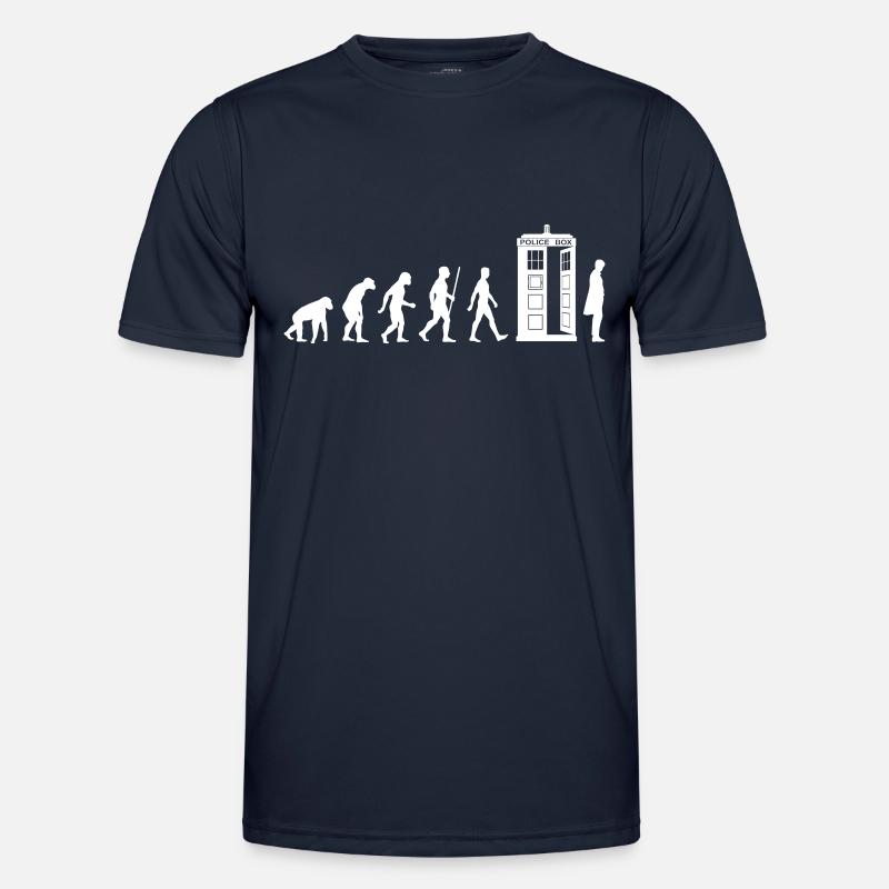 Evolution Tardis - Männer Funktions-T-Shirt - Navy