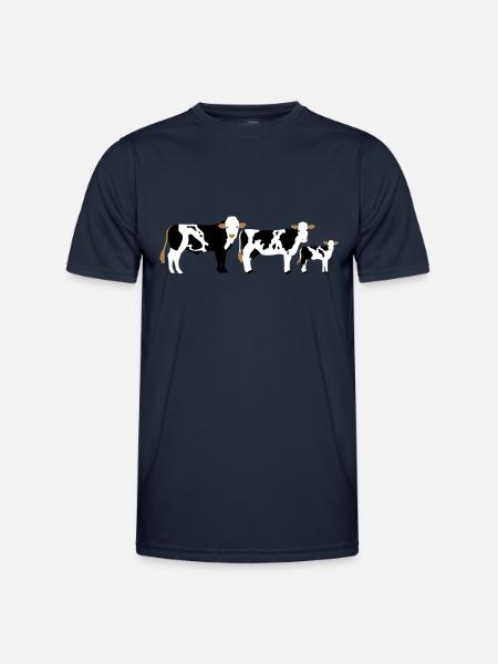 cowfamily vektor - Men's Functional T-Shirt - navy