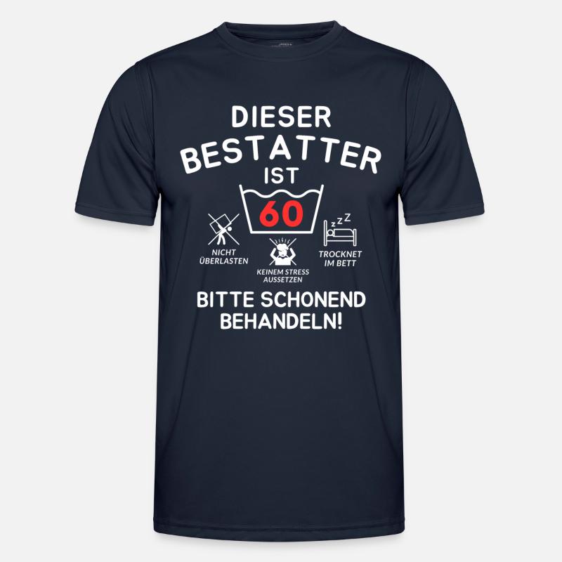 This undertaker is 60. - Men's Functional T-Shirt - navy