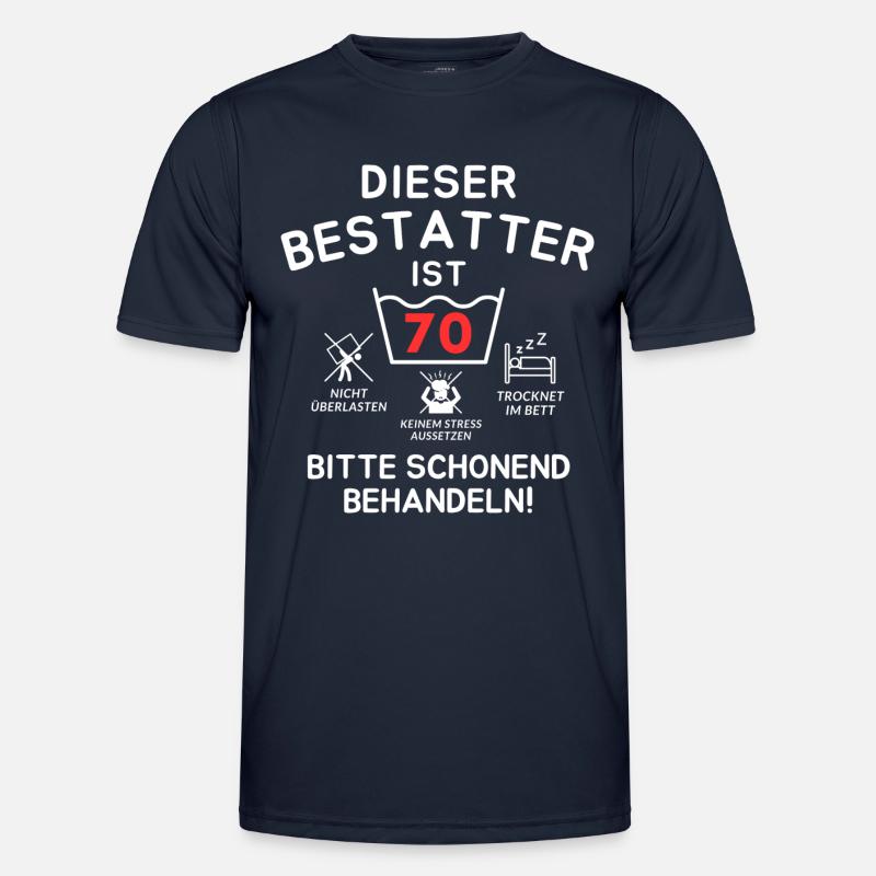This undertaker is 70. - Men's Functional T-Shirt - navy