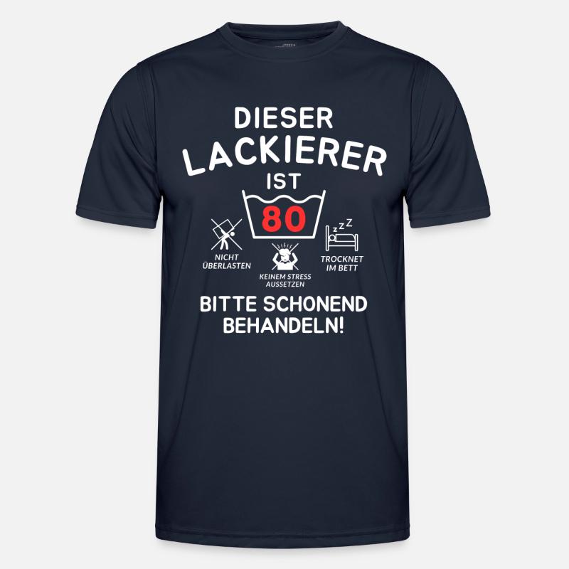 This painter is 80. - Men's Functional T-Shirt - navy