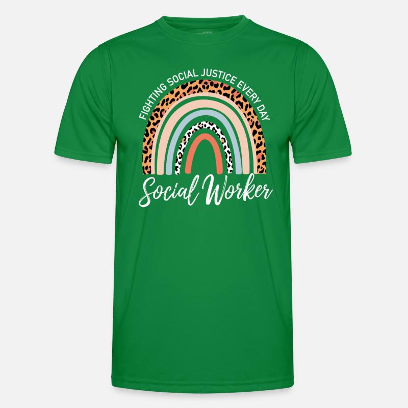 Sozialarbeiter Bekämpfen Täglich Soziale Männer Funktions-T-Shirt