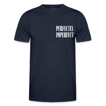 Parfaitement imparfait - T-shirt sport Homme - bleu marine - Devant - AI Model Male 178 dark (178cm)