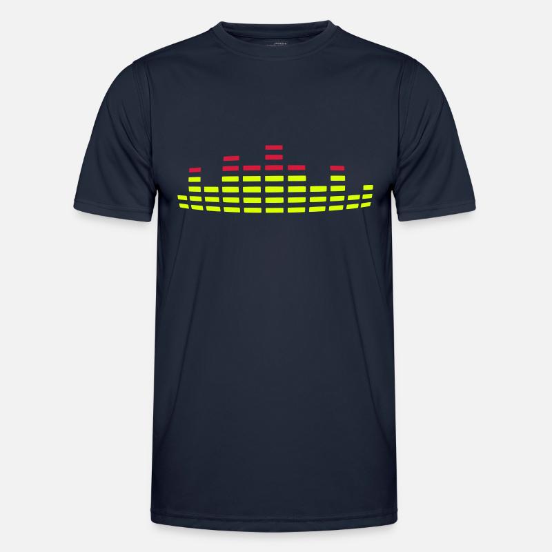 EQ Equalizer Analyser 3D - Männer Funktions-T-Shirt - Navy
