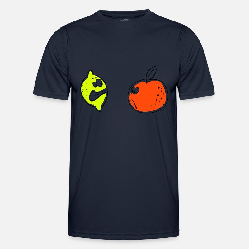 lemon orange - Men's Functional T-Shirt - navy