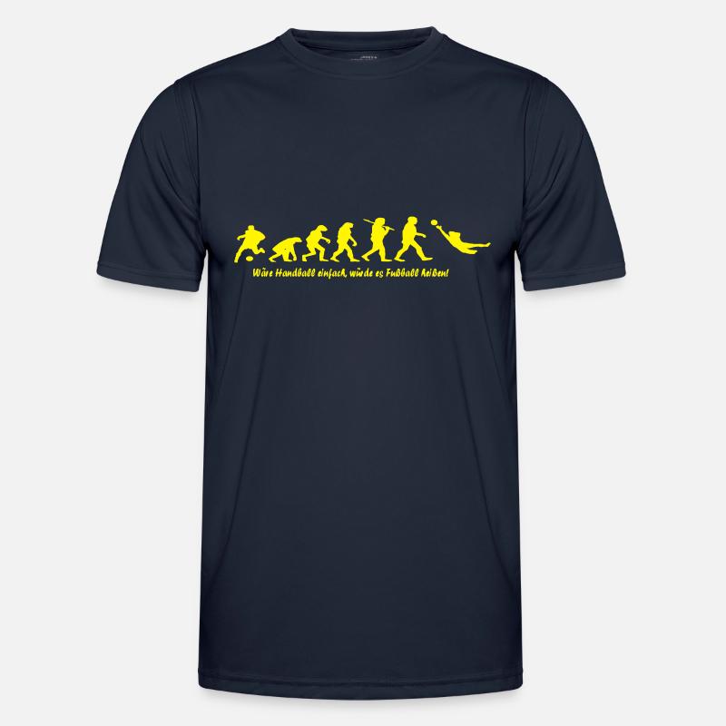 handball_evolution_mit_spruch - Männer Funktions-T-Shirt - Navy