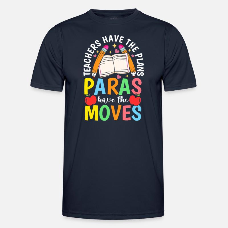 Parapro -Lehrer -Assistent Paraprofessionales - Männer Funktions-T-Shirt - Navy