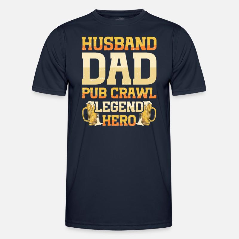 Crawled Pub Crawl Alcohol Drinking - Men's Functional T-Shirt - navy