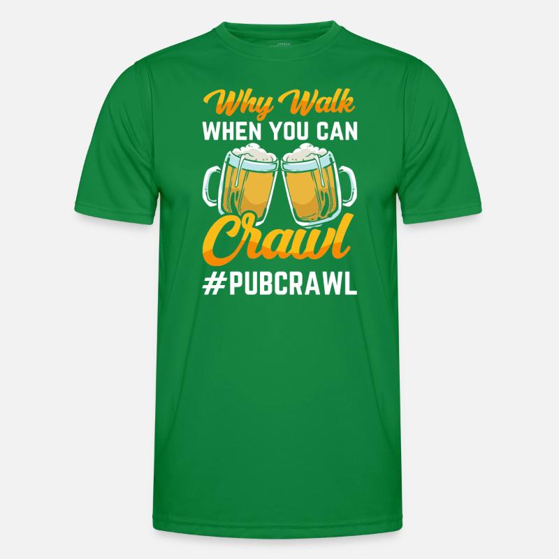 Crawled Pub Crawl Alcohol Drinking Men's Functional T-Shirt