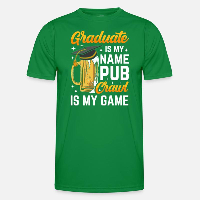 Crawled Pub Crawl Alcohol Drinking Men's Functional T-Shirt