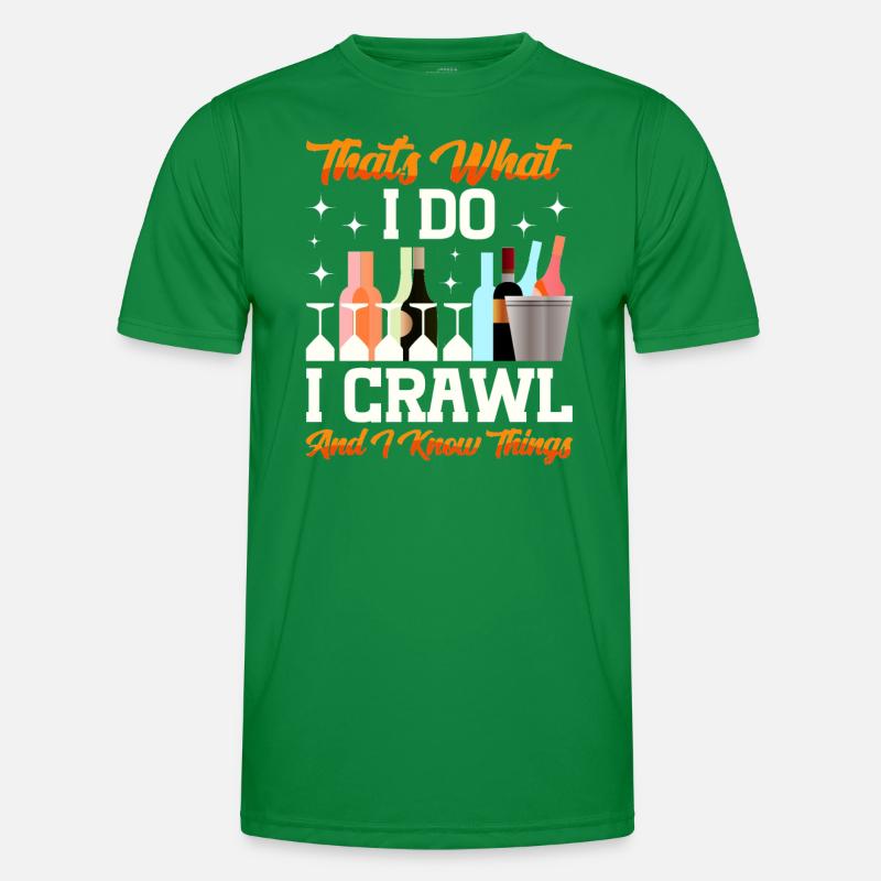 Crawled Pub Crawl Alcohol Drinking Männer Funktions-T-Shirt