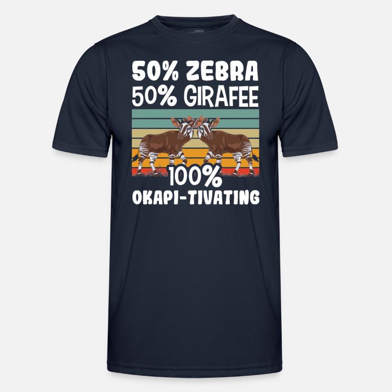 Funny zookeeper okapi lover - Men's Functional T-Shirt - navy