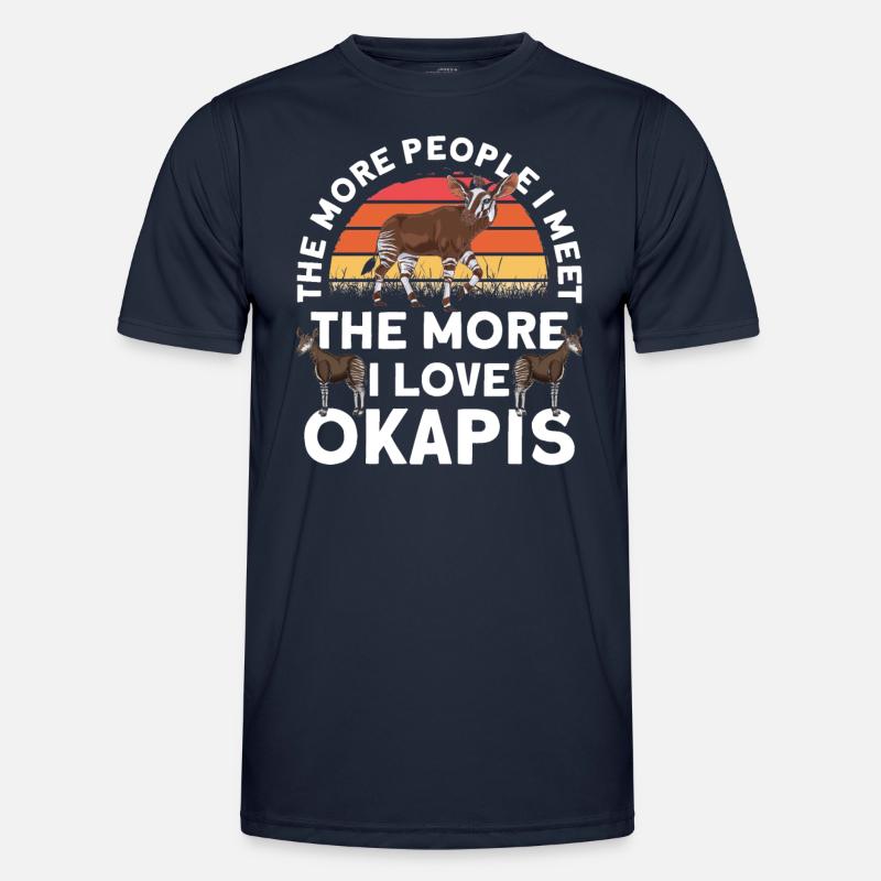 Funny zookeeper okapi lover - Men's Functional T-Shirt - navy