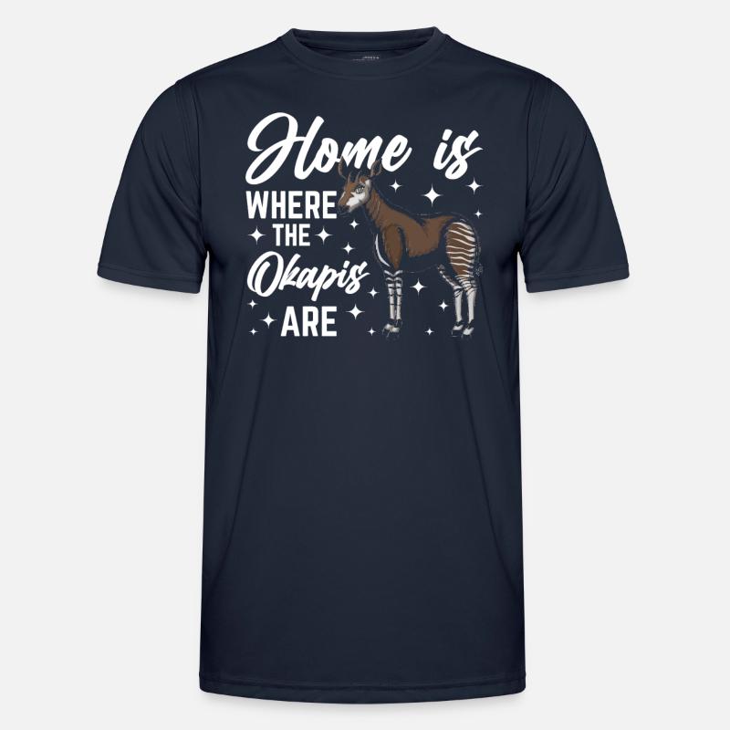 Funny zookeeper okapi lover - Men's Functional T-Shirt - navy