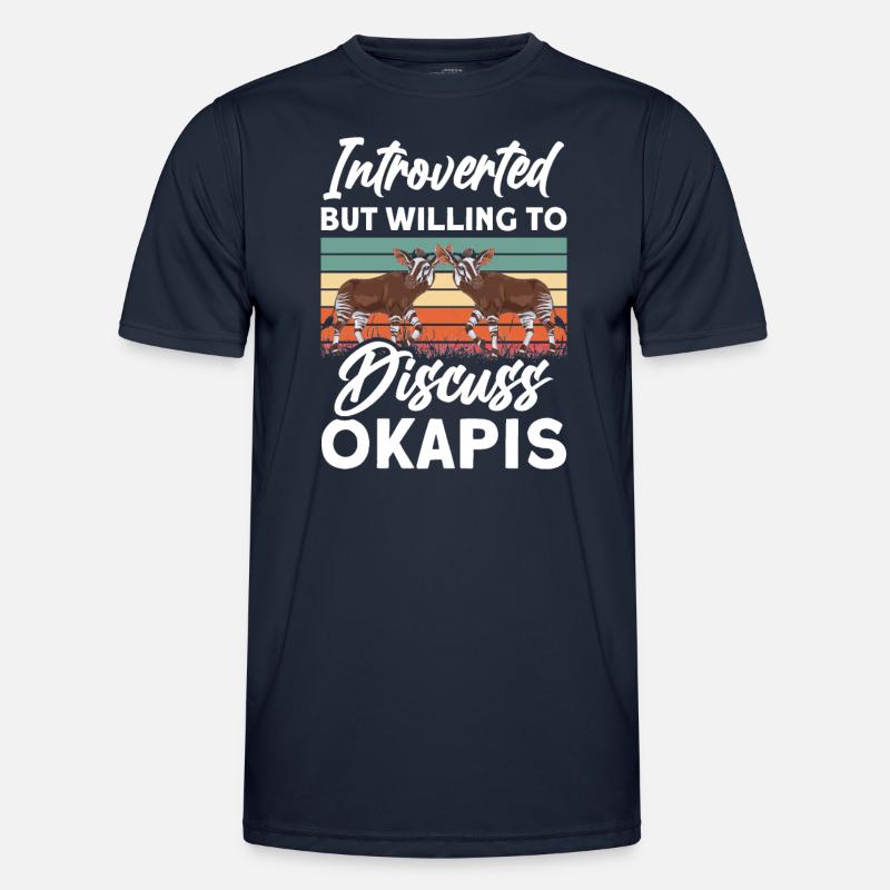 Funny zookeeper okapi lover - Men's Functional T-Shirt - navy