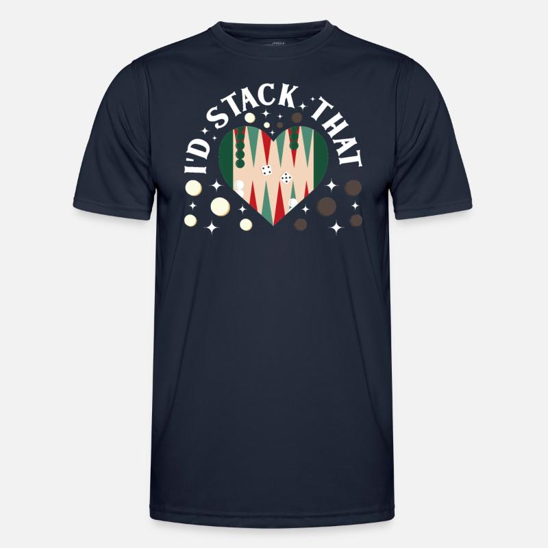 Board Game Funny Backgammon - Men's Functional T-Shirt - navy