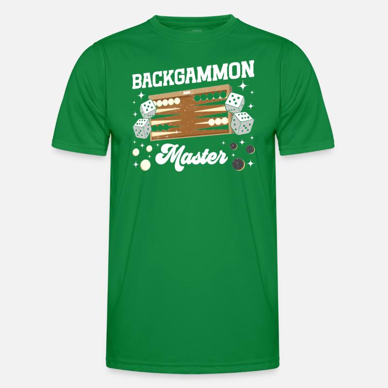 Board Game Funny Backgammon Men's Functional T-Shirt