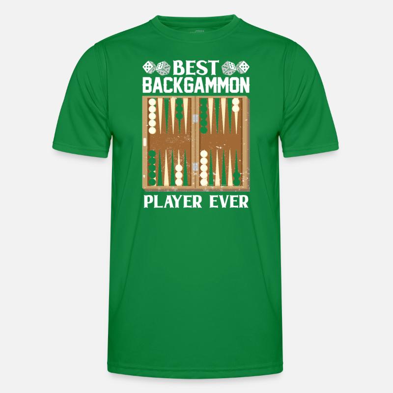 Board Game Funny Backgammon Men's Functional T-Shirt