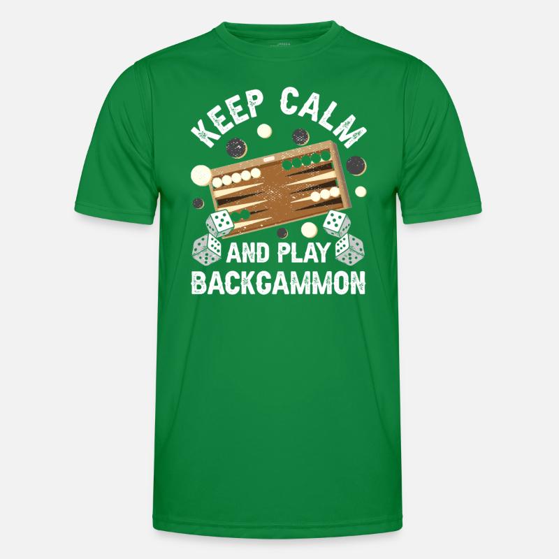 Board Game Funny Backgammon Men's Functional T-Shirt